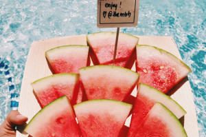 Watermelon by the Pool